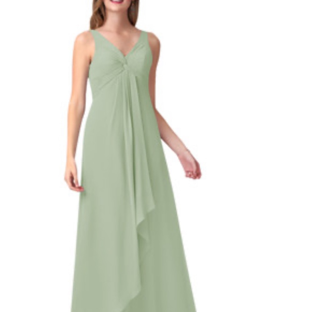 Azazie Divya Dusty Sage bridesmaids dress